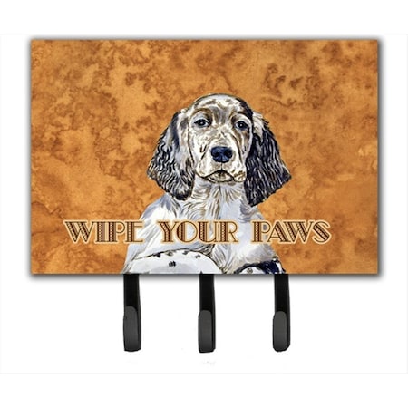 Carolines Treasures 6 x 9 In. English Setter Wipe your Paws Leash or Key Holder LH9446TH68